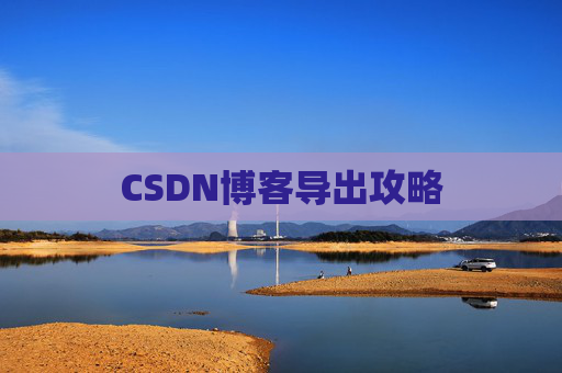 CSDN博客导出攻略